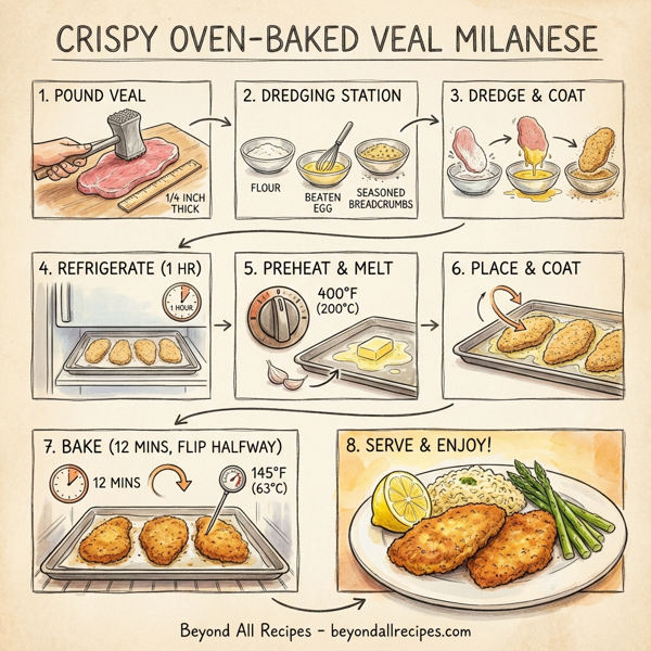 Crispy Oven-Baked Veal Milanese instructions