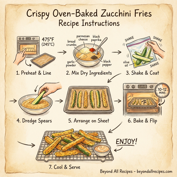 Crispy Oven-Baked Zucchini Fries instructions