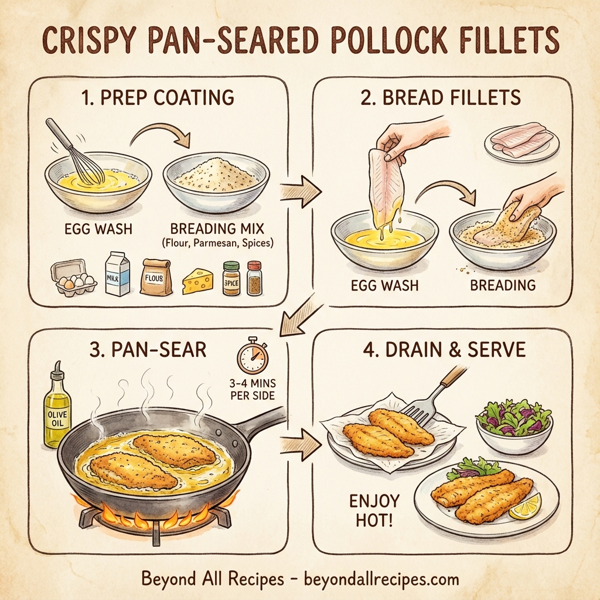 Crispy Pan-Seared Pollock Fillets instructions