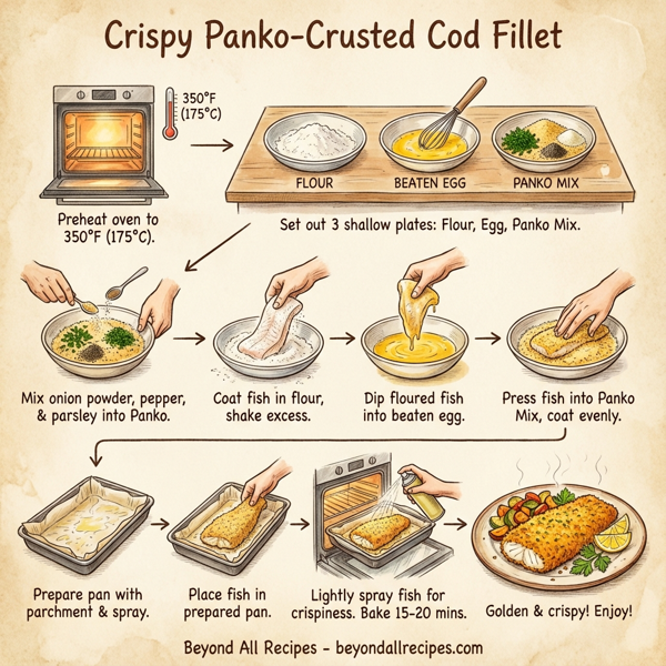 Crispy Panko-Crusted Cod Fillet instructions