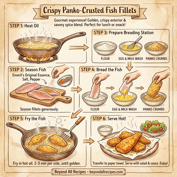 Crispy Panko-Crusted Fish Fillets instructions