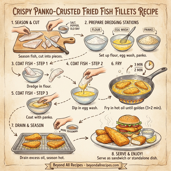 Crispy Panko-Crusted Fried Fish Fillets instructions