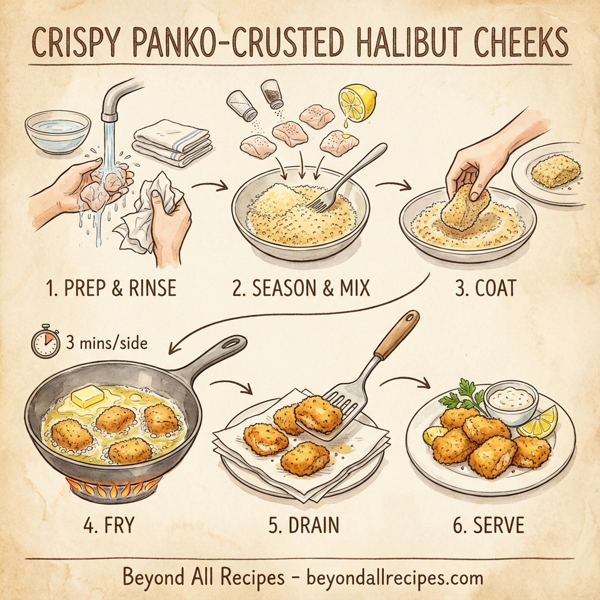 Crispy Panko-Crusted Halibut Cheeks instructions