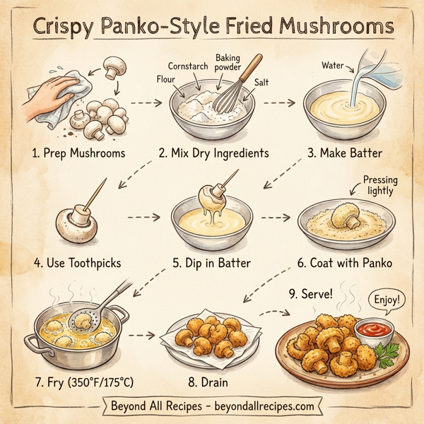 Crispy Panko-Style Fried Mushrooms instructions