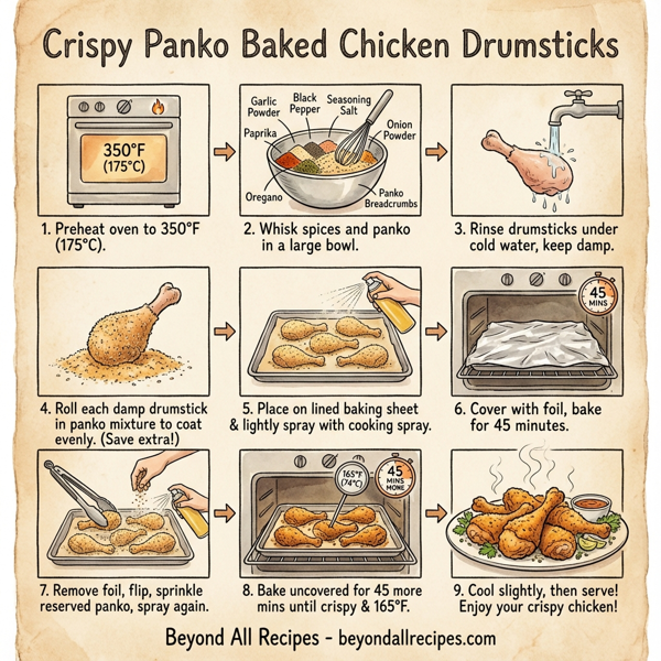 Crispy Panko Baked Chicken Drumsticks instructions