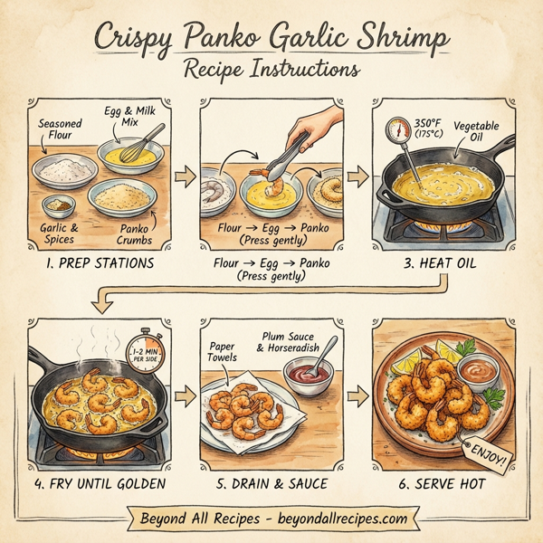 Crispy Panko Garlic Shrimp instructions