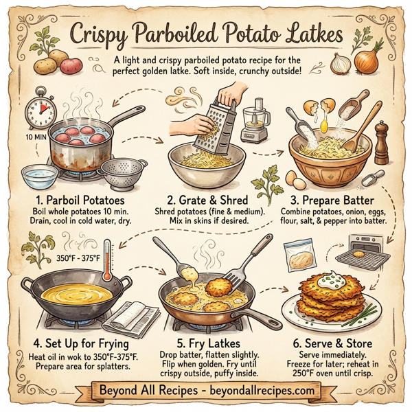 Crispy Parboiled Potato Latkes instructions