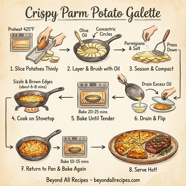 Crispy Parm Potato Galette instructions