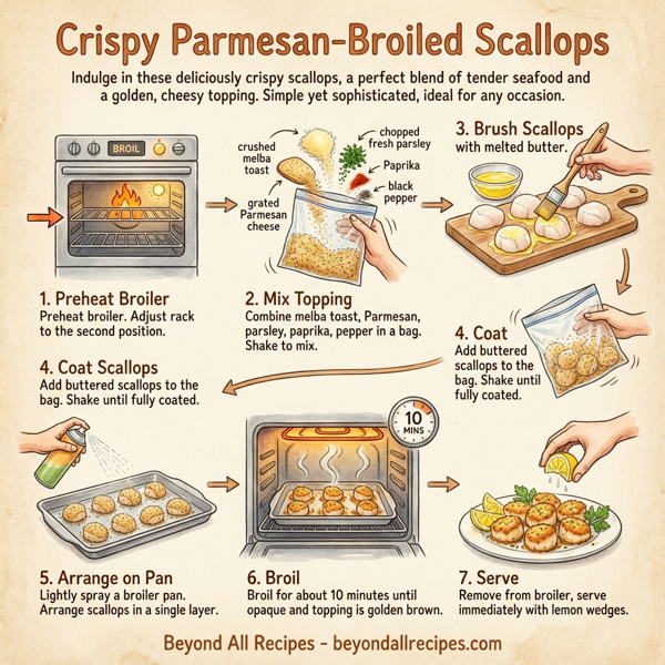 Crispy Parmesan-Broiled Scallops instructions
