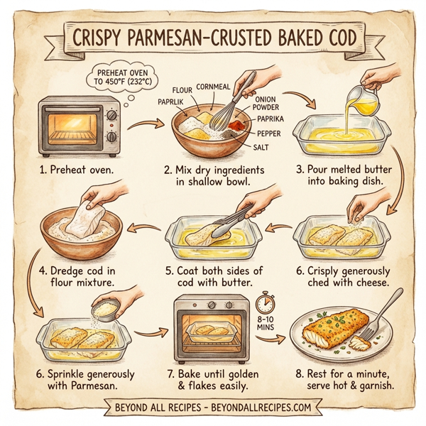 Crispy Parmesan-Crusted Baked Cod instructions