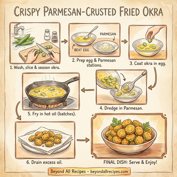 Crispy Parmesan-Crusted Fried Okra instructions