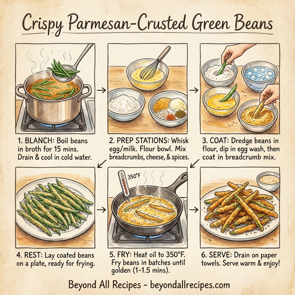Crispy Parmesan-Crusted Green Beans instructions