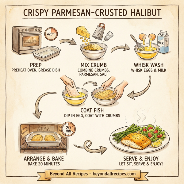 Crispy Parmesan-Crusted Halibut instructions
