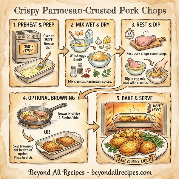 Crispy Parmesan-Crusted Pork Chops instructions