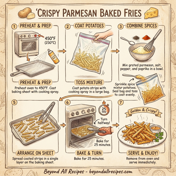 Crispy Parmesan Baked Fries instructions