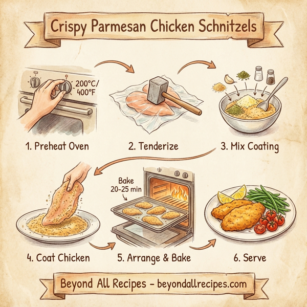 Crispy Parmesan Chicken Schnitzels instructions
