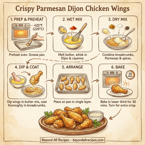 Crispy Parmesan Dijon Chicken Wings instructions