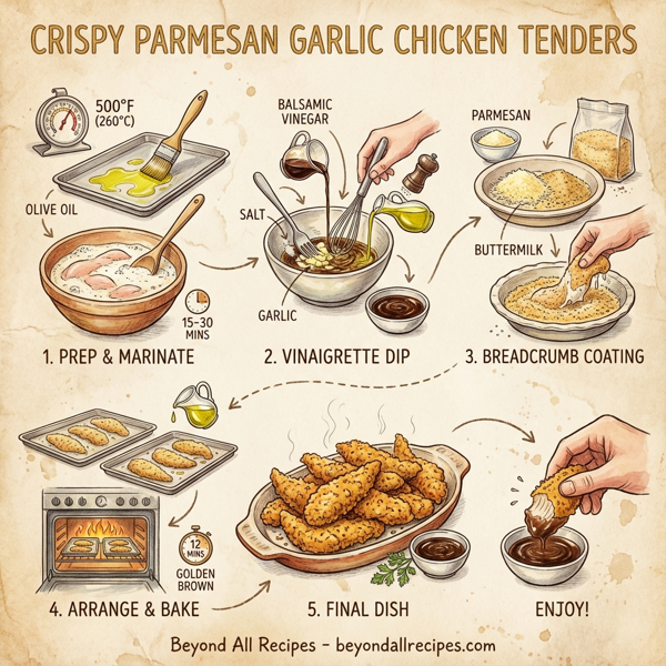 Crispy Parmesan Garlic Chicken Tenders instructions