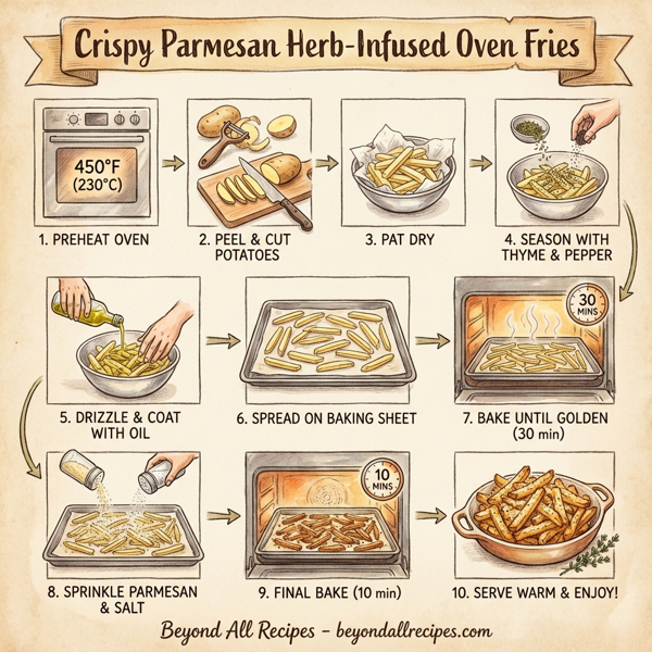 Crispy Parmesan Herb-Infused Oven Fries instructions