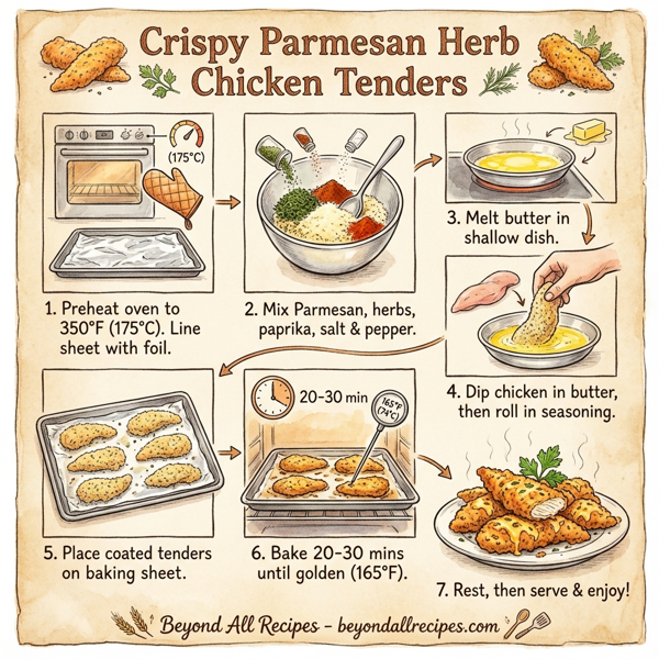 Crispy Parmesan Herb Chicken Tenders instructions