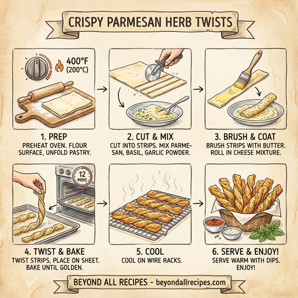 Crispy Parmesan Herb Twists instructions