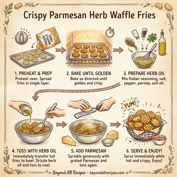 Crispy Parmesan Herb Waffle Fries instructions