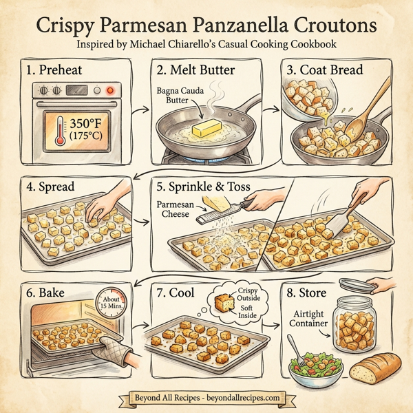 Crispy Parmesan Panzanella Croutons instructions