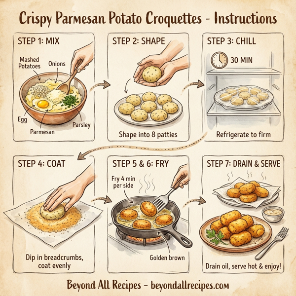 Crispy Parmesan Potato Croquettes instructions