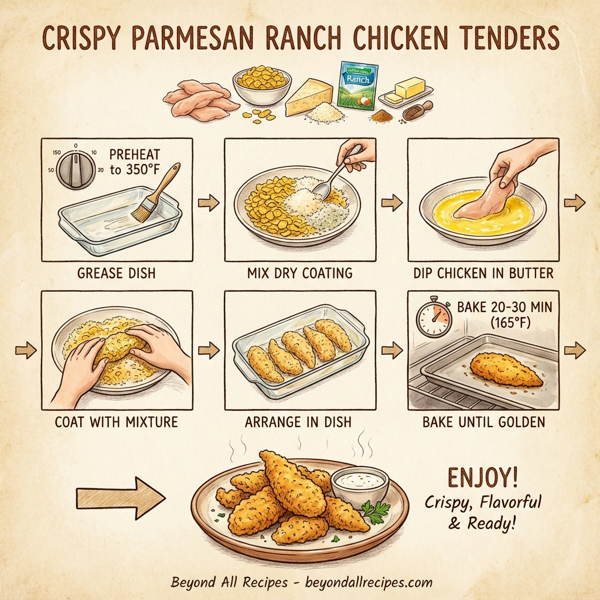 Crispy Parmesan Ranch Chicken Tenders instructions