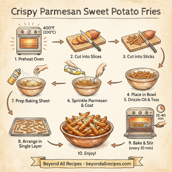 Crispy Parmesan Sweet Potato Fries instructions