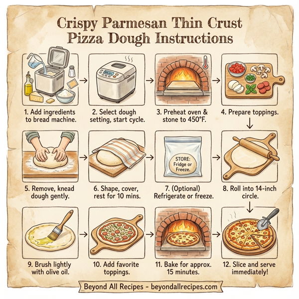 Crispy Parmesan Thin Crust Pizza Dough instructions