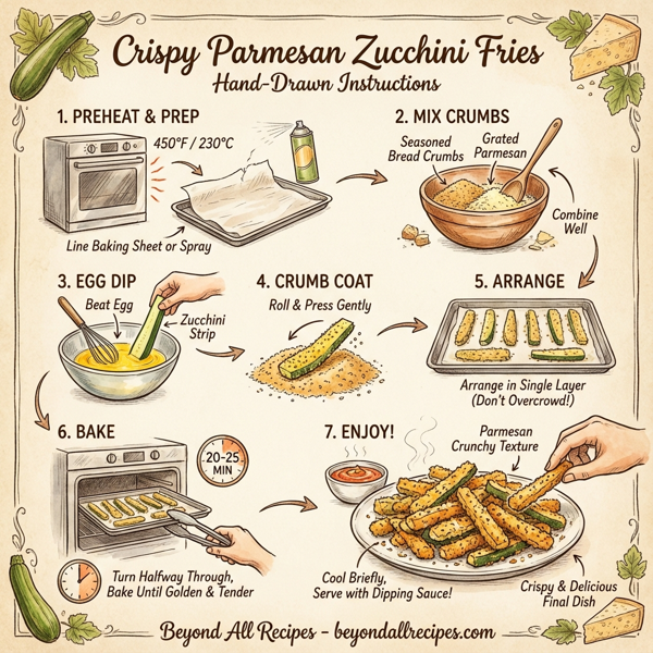 Crispy Parmesan Zucchini Fries instructions