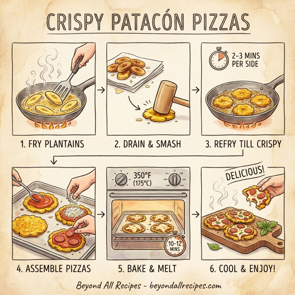 Crispy Patacón Pizzas instructions