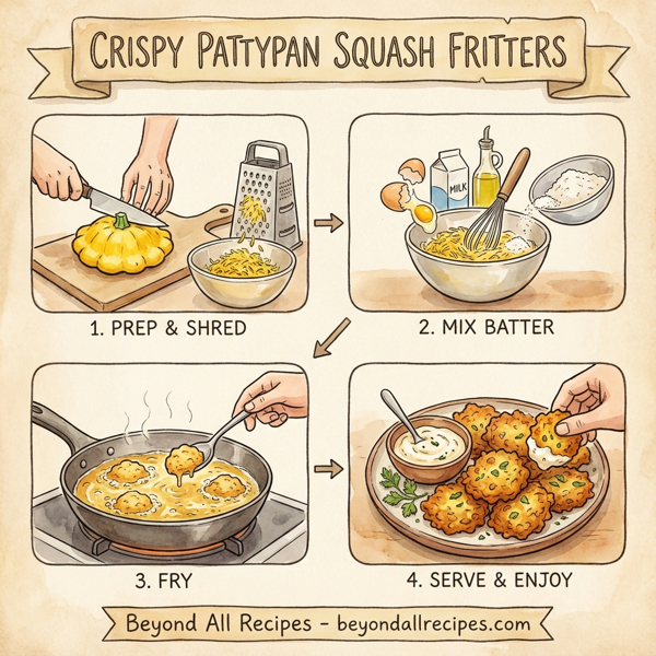 Crispy Pattypan Squash Fritters instructions