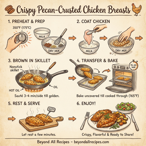 Crispy Pecan-Crusted Chicken Breasts instructions