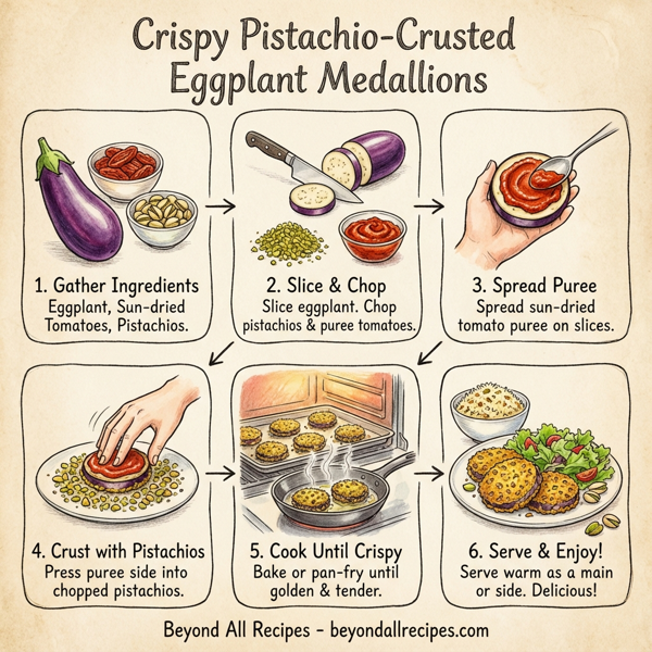 Crispy Pistachio-Crusted Eggplant Medallions instructions