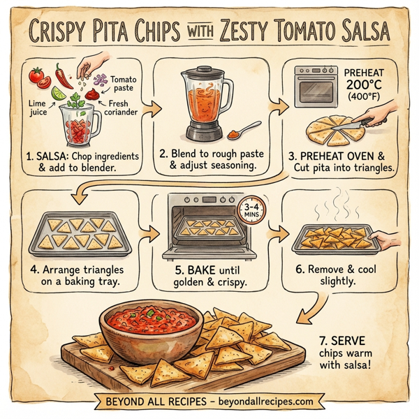 Crispy Pita Chips with Zesty Tomato Salsa instructions