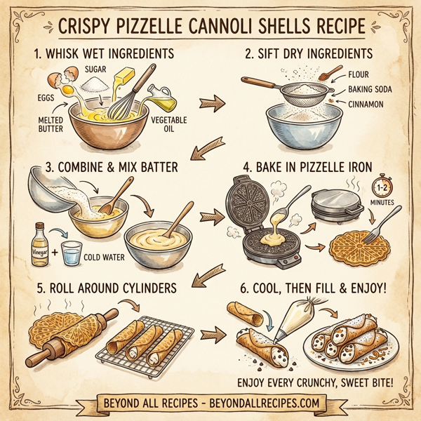 Crispy Pizzelle Cannoli Shells instructions