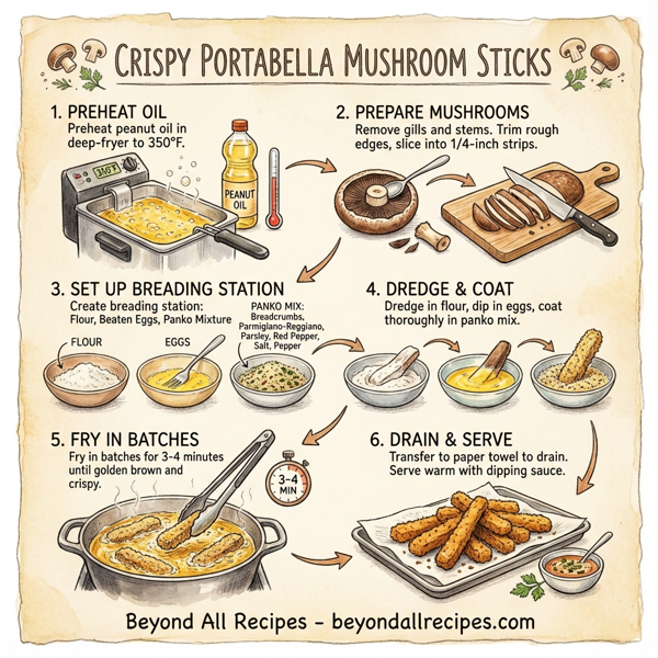 Crispy Portabella Mushroom Sticks instructions