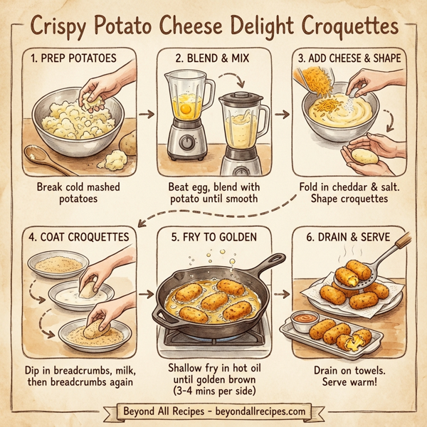 Crispy Potato Cheese Delight Croquettes instructions