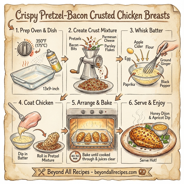 Crispy Pretzel-Bacon Crusted Chicken Breasts instructions