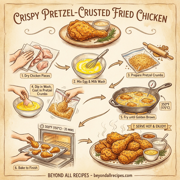 Crispy Pretzel-Crusted Fried Chicken instructions
