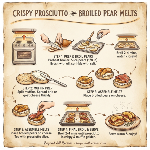 Crispy Prosciutto and Broiled Pear Melts instructions