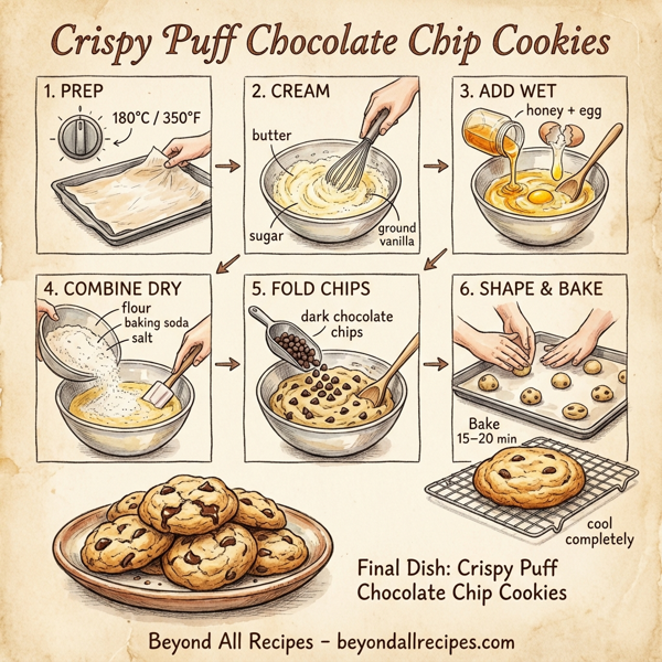 Crispy Puff Chocolate Chip Cookies instructions