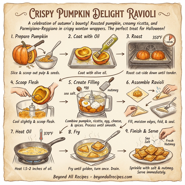 Crispy Pumpkin Delight Ravioli instructions