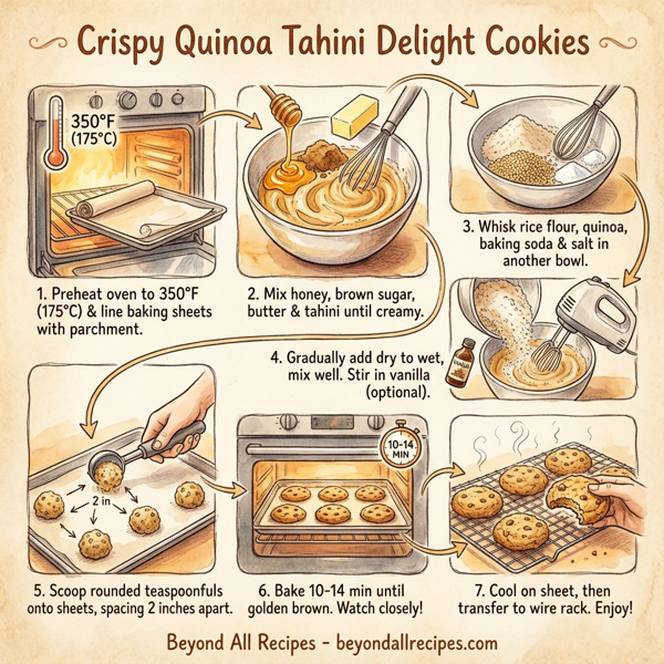 Crispy Quinoa Tahini Delight Cookies instructions