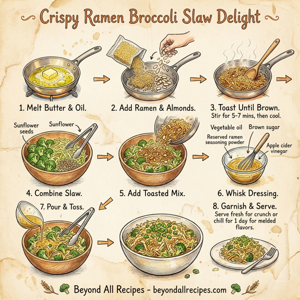 Crispy Ramen Broccoli Slaw Delight instructions