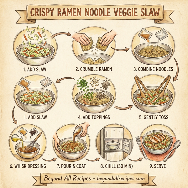 Crispy Ramen Noodle Veggie Slaw instructions