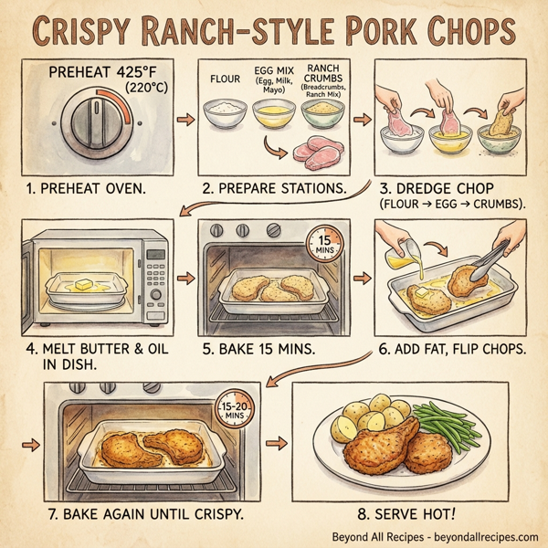 Crispy Ranch-Style Pork Chops instructions