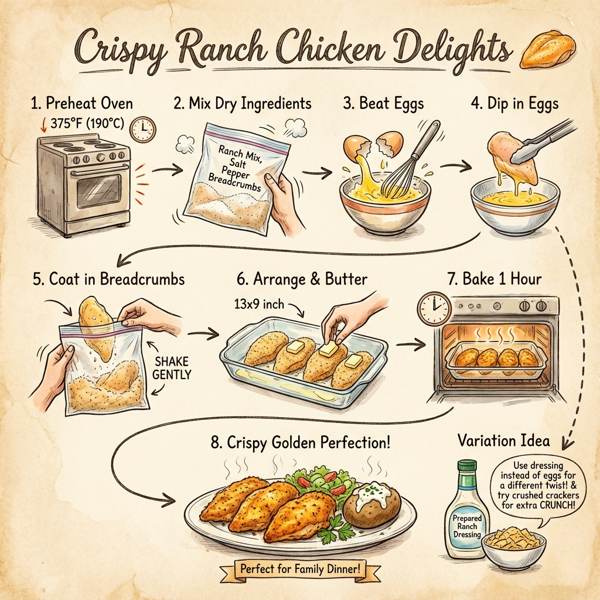 Crispy Ranch Chicken Delights instructions